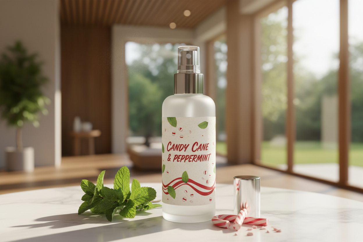 candy cane room and linen spray