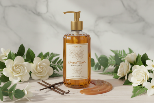carmel vanilla shower gel