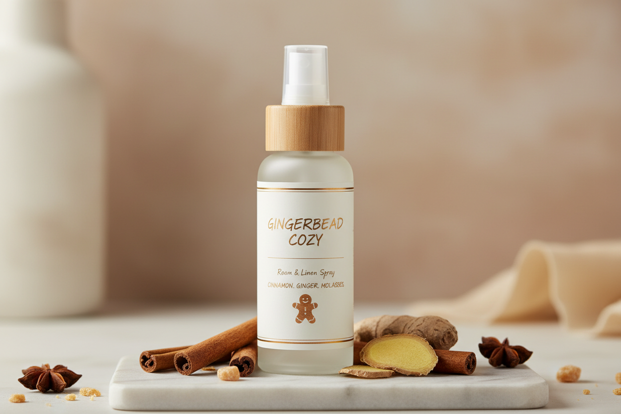 gingerbread man room and linen spray