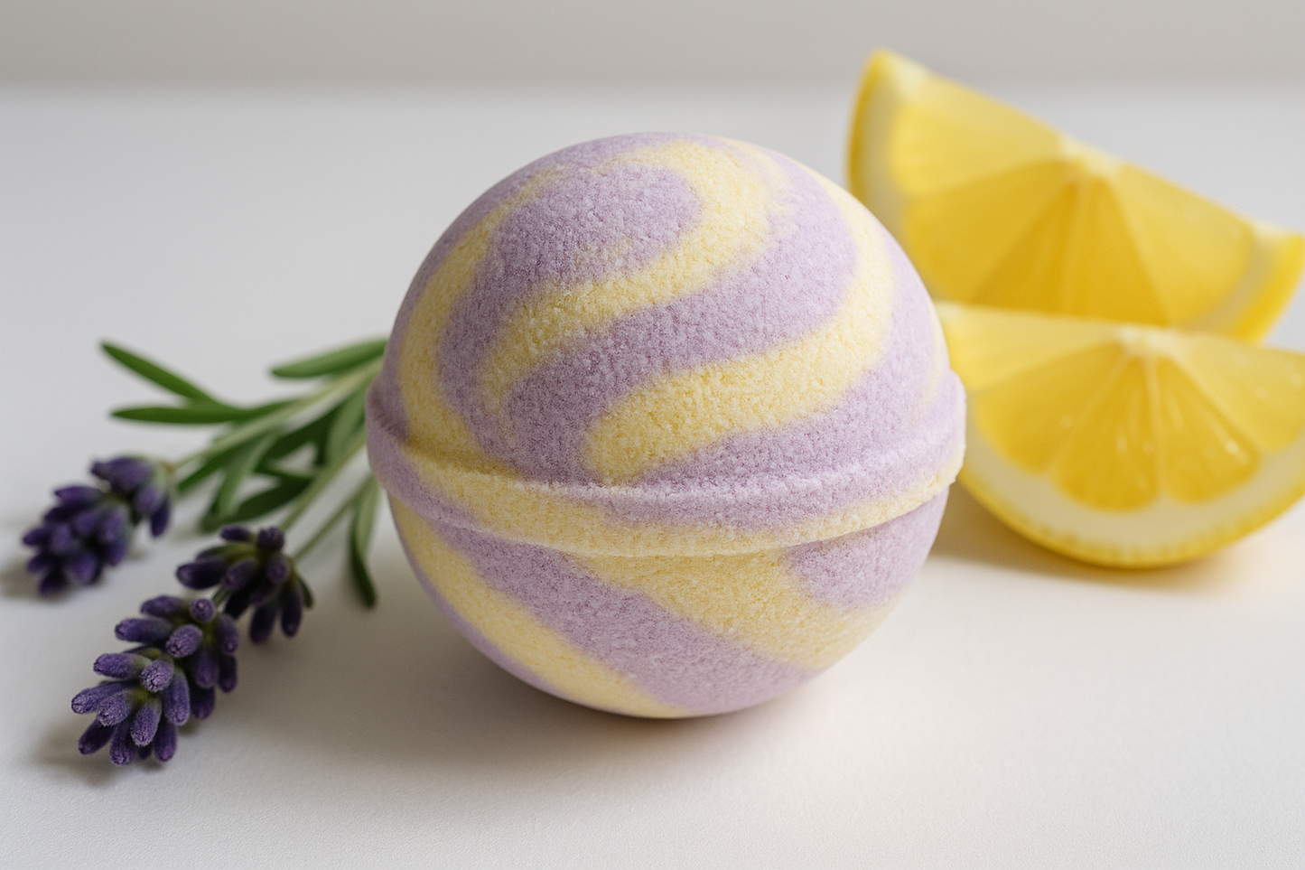 lemon lavender bath bomb