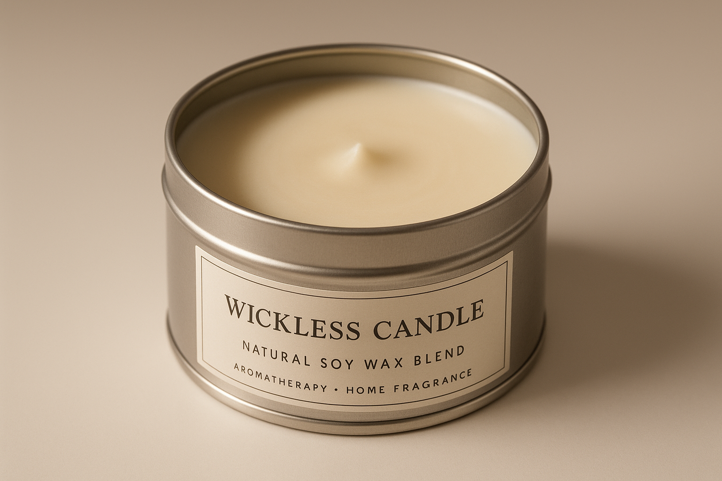 wickless candle tin