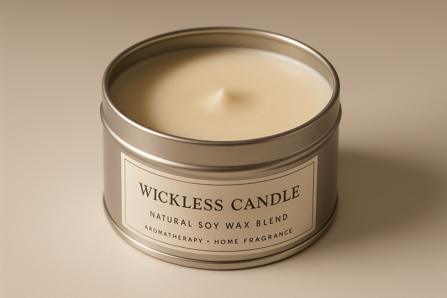 wickless candle tin