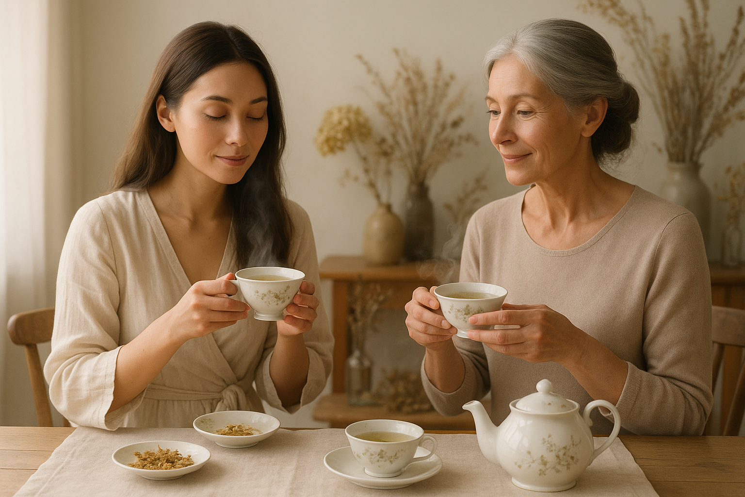 women tea